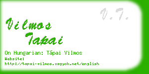 vilmos tapai business card